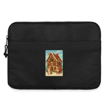 Elsass-Fachwerkhaus Märchen-Lebkuchen - Laptoptasche 15" - Schwarz - Vorne