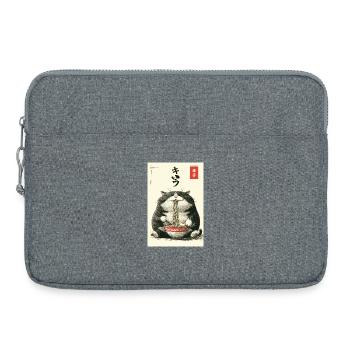 Festin de nouilles Neko - Sacoche pour ordinateur portable 15 pouces - gris chiné - Devant