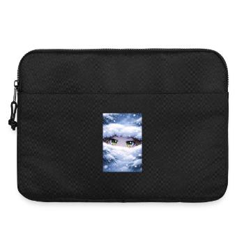 Anime eyes in the snow flurry - Laptop bag 15" - black - Front