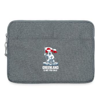 Grönland Flagge Bär Greenlanders Geschenk - Laptoptasche 15" - Grau meliert - Vorne