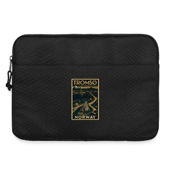 Tromsø Norwegen – Retro Reiseposter Art Deco - Laptoptasche 15" - Schwarz - Vorne