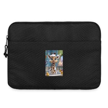 Bubble Bath Giraffe Charm - Laptop bag 15" - black - Front