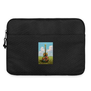 Floral Guitar in Meadow - Laptop bag 15" - black - Front
