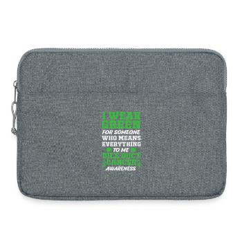 Bile duct cancer - Laptop bag 15" - heather grey - Front