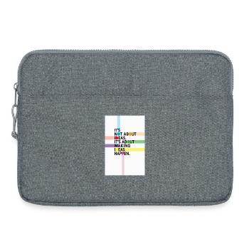 It’s Not About Ideas It’s About Making Them Happen - Laptoptasche 15" - Grau meliert - Vorne