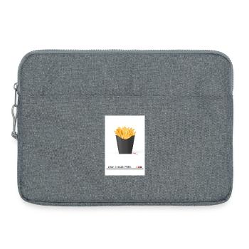 Les frites sont la solution à tout - Sacoche pour ordinateur portable 15 pouces - gris chiné - Devant