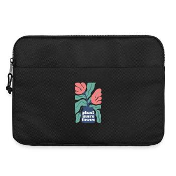 Plantez plus de fleurs – Motif floral rétro floral - Sacoche pour ordinateur portable 15 pouces - noir - Devant