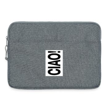 Ciao Typografie Vertikal Minimal Design - Laptoptasche 15" - Grau meliert - Vorne