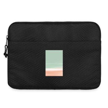 Green orange block - customizable - Laptop bag 15" - black - Front