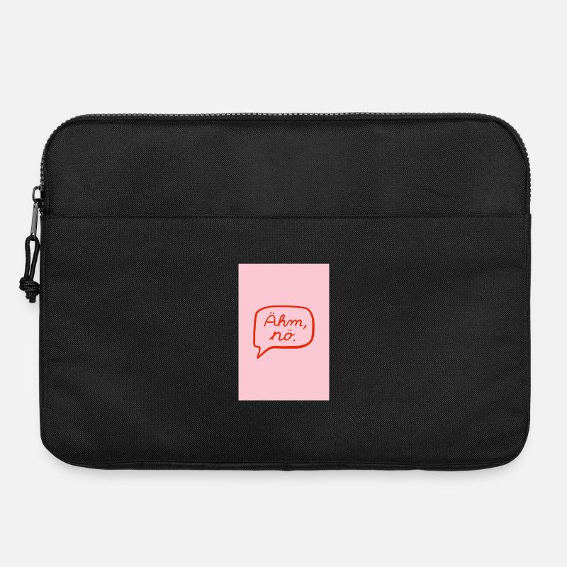 Ähm nö - rosa rot - Laptoptasche 15" - Schwarz