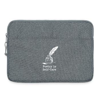 Poesie ist Selbstfürsorge-T-Shirt - Laptoptasche 15" - Grau meliert - Vorne