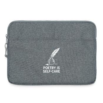 Poésie Conception de plumes pour l’auto-soin - Sacoche pour ordinateur portable 15 pouces - gris chiné - Devant