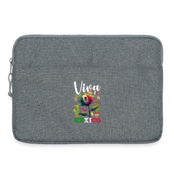 Fierté du Mexique & Maison Drapeau du Mexique - Sacoche pour ordinateur portable 15 pouces - gris chiné - Devant