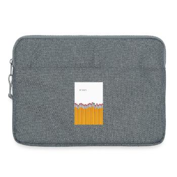 Conception minimaliste classique - Sacoche pour ordinateur portable 15 pouces - gris chiné - Devant