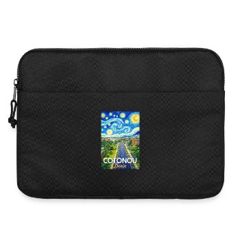 Cotonou Straße Sternenhimmel - Laptoptasche 15" - Schwarz - Vorne