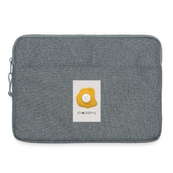 Rethink Everything Minimalistisches Ei Poster - Laptoptasche 15" - Grau meliert - Vorne