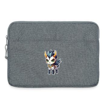 Chibi Dämonenpferd - Laptoptasche 15" - Grau meliert - Vorne
