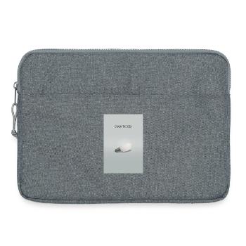 Craque l’idée : design minimaliste d’affiche - Sacoche pour ordinateur portable 15 pouces - gris chiné - Devant