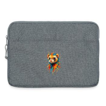 Furet Artistique Peinture Colorée Splash - Sacoche pour ordinateur portable 15 pouces - gris chiné - Devant