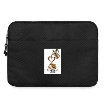 EspressoHerz aus Liebe - Laptoptasche 15" - Schwarz - Vorne