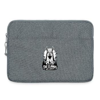 Llama Night Of The Spit Horror - Laptop bag 15" - heather grey - Front