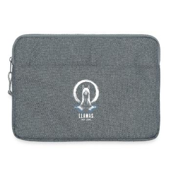 Llamas They Come Horror Lama Design - Laptoptasche 15" - Grau meliert - Vorne