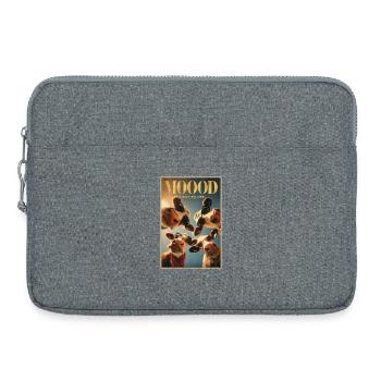 Mood Moo: Glam Cow Poster - Laptop bag 15" - heather grey - Front