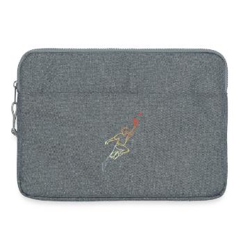 Sketch d’un joueur de baseball vintage - Sacoche pour ordinateur portable 15 pouces - gris chiné - Devant