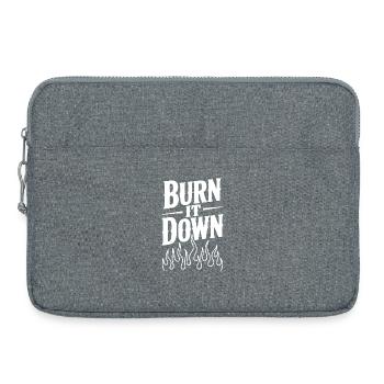 Burn it Down - Laptop bag 15" - heather grey - Front