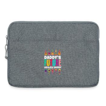 Daddys Future Ukulele Buddy Lustige Hawaii Musik - Laptoptasche 15" - Grau meliert - Vorne