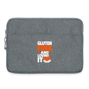 Sans gluten et adorant le cœur - Sacoche pour ordinateur portable 15 pouces - gris chiné - Devant