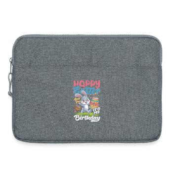 Joyeuse Pâques, douce chasse aux œufs du lapin, œufs de Pâques - Sacoche pour ordinateur portable 15 pouces - gris chiné - Devant