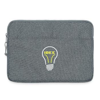 Glühbirne Idee - Laptoptasche 15" - Grau meliert - Vorne
