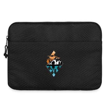 Muster Berge Bergsee Symbol Logo icon Grafik - Laptoptasche 15" - Schwarz - Vorne