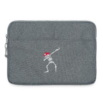 Dab / dabbing skeleton pirate - Sacoche pour ordinateur portable 15 pouces - gris chiné - Devant