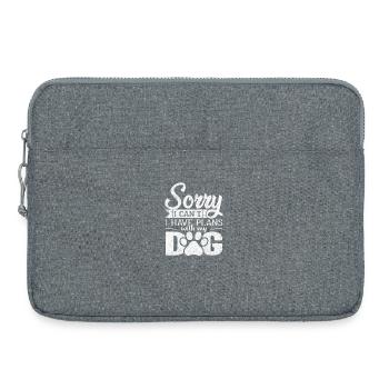 Désolé, je ne peux pas avoir des plans avec mon chien drôle de chien - Sacoche pour ordinateur portable 15 pouces - gris chiné - Devant