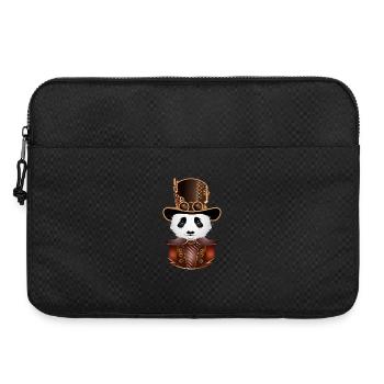 Steampunk Panda Bear avec un look de chapeau cylindre antique - Sacoche pour ordinateur portable 15 pouces - noir - Devant