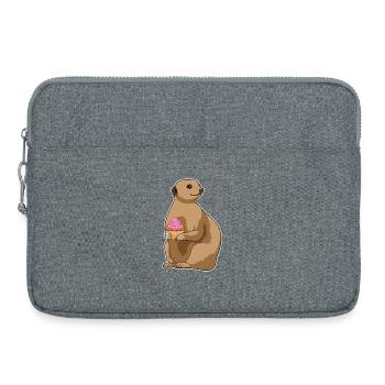 Erdmännchen Muffin - Laptoptasche 15" - Grau meliert - Vorne