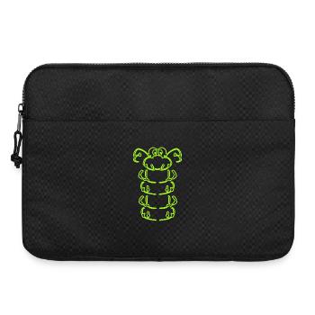 Caterpillar in green - Laptop bag 15" - black - Front