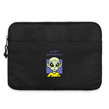 Alien Approved Yellow Eye Design - Laptop bag 15" - black - Front