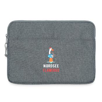 Nordsee Flamingo Moin Möwe - Laptoptasche 15" - Grau meliert - Vorne