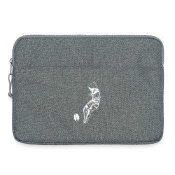 Joueuse de rugby filles - Sacoche pour ordinateur portable 15 pouces - gris chiné - Devant