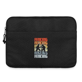 Retro Fechten - Laptoptasche 15" - Schwarz - Vorne