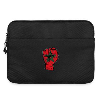 Drapeau du Maroc Poing Main Utilisé Symbole - Sacoche pour ordinateur portable 15 pouces - noir - Devant