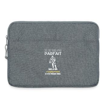 Rugbyman je ne suis pas parfait - Sacoche pour ordinateur portable 15 pouces - gris chiné - Devant