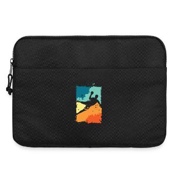 vintage Handball Farben retro Handballer Symbol - Laptoptasche 15" - Schwarz - Vorne