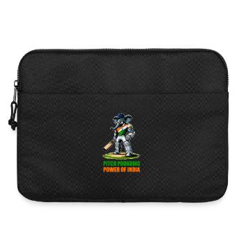 India cricket elephant design - Laptop bag 15" - black - Front