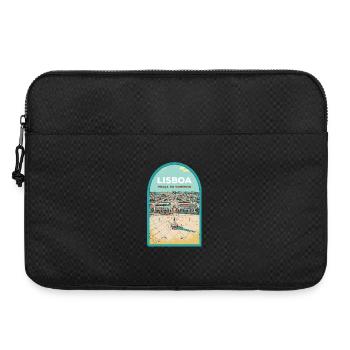 Illustration Commerce Square, Lisbon - Laptop bag 15" - black - Front