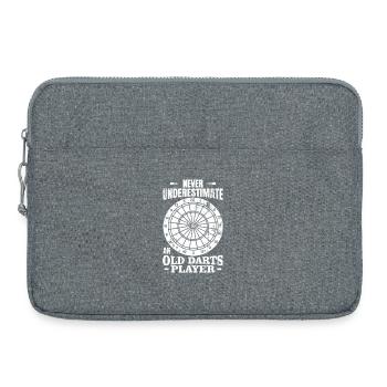 Unterschätze nie einen alten Dartspieler - Laptoptasche 15" - Grau meliert - Vorne