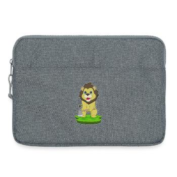 Forêt de la Hache du Lion Bûcheron - Sacoche pour ordinateur portable 15 pouces - gris chiné - Devant